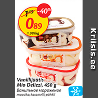 Allahindlus - Vanillijäätis Mio Delizzi, 450 g