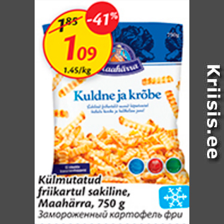 Allahindlus - Külmutatud friikartul sakiline, Maahärra, 750 g