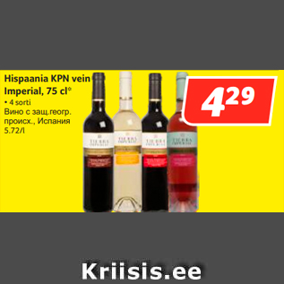 Allahindlus - Hispaania KPN vein Imperial, 75 cl*