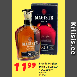 Allahindlus - Brandy Magistr Divin De Lux XO,