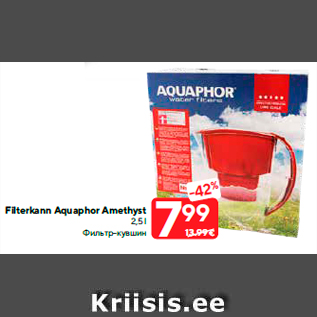 Allahindlus - Filterkann Aquaphor Amethyst 2,5 l