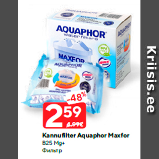 Allahindlus - Kannufilter Aquaphor Maxfor