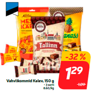 Allahindlus - Vahvlikommid Kalev, 150 g