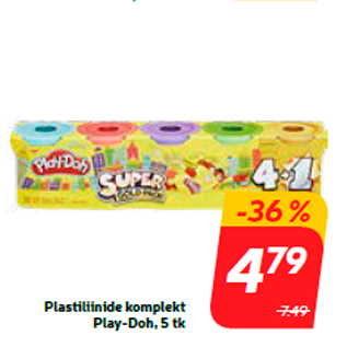 Allahindlus - Plastiliinide komplekt Play-Doh, 5 tk