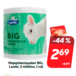 Allahindlus - Majapidamispaber BIG, Lambi, 3-kihiline, 1 rull