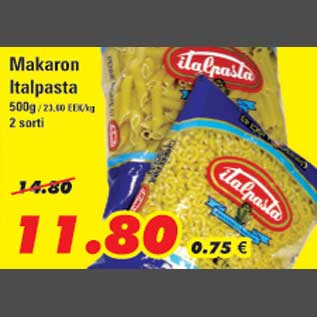 Allahindlus - Makaron Italpasta