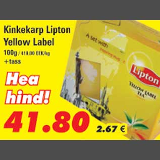 Allahindlus - Kinkekarp Lipton Yellow Label