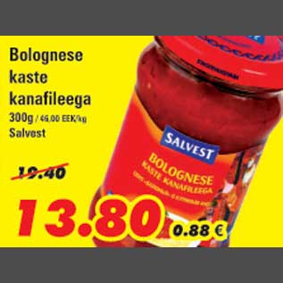 Allahindlus - Bolognese kaste kanafileega