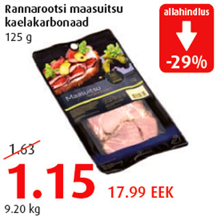 Allahindlus - Rannarootsi maasuitsu kaelakarbonaad