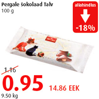 Allahindlus - Pergale šokolaad Talv