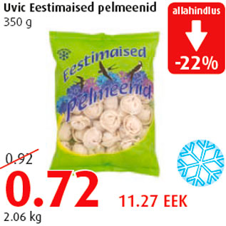 Allahindlus - Uvic Eestimaised pelmeenid