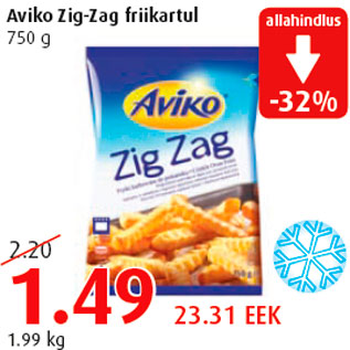 Allahindlus - Aviko Zig-Zag friikartul