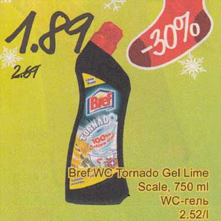 Allahindlus - Bref Tornado Gel Lime Scale, 750 ml