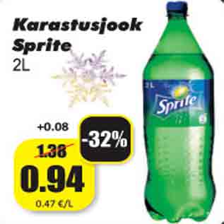 Allahindlus - Karastusjook Sprite 2 l