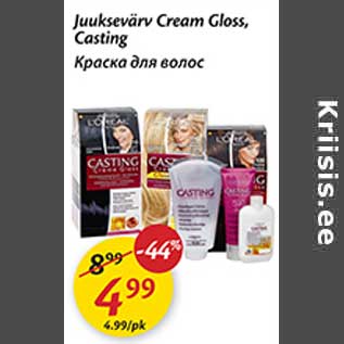 Allahindlus - Juuksevärv Cream Gloss, Casting