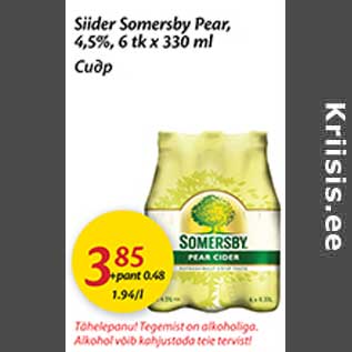 Allahindlus - Siider Somersby Pear