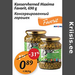 Allahindlus - Konservherned Maxima Favorit, 690 g