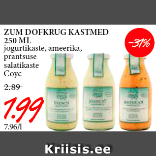 Allahindlus - ZUM DOFKRUG KASTMED 250 ML