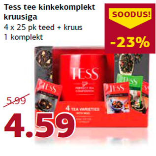 Allahindlus - Tess tee kinkekomplekt kruusiga