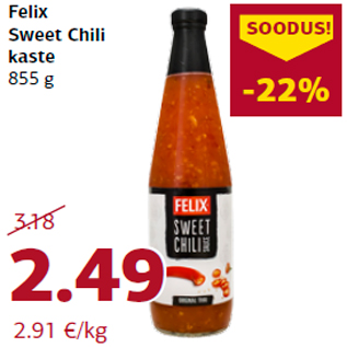 Allahindlus - Felix Sweet Chili kaste 855 g