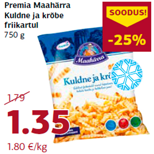 Allahindlus - Premia Maahärra Kuldne ja krõbe friikartul 750 g