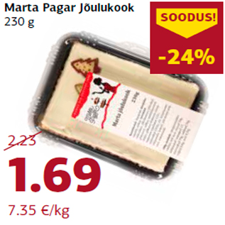 Allahindlus - Marta Pagar Jõulukook 230 g