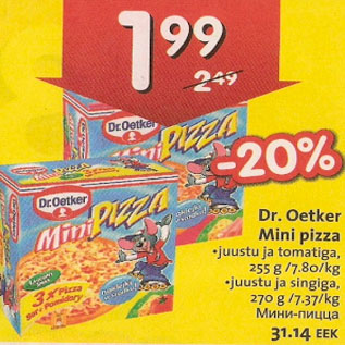 Allahindlus - Dr. Oetker Mini pizza
