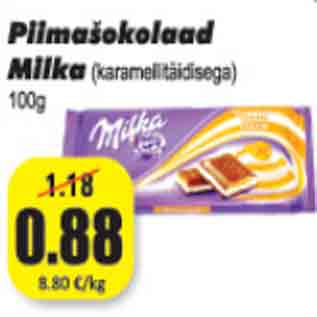 Allahindlus - Piimašokolaad Milka 100g