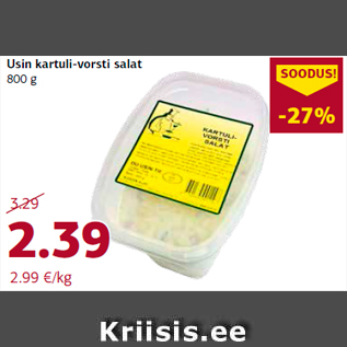 Allahindlus - Usin kartuli-vorsti salat 800 g