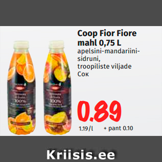 Allahindlus - Coop Fior Fiore mahl 0,75 L