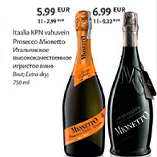 Allahindlus - Itaalia KPN vahuvein Prosecco Mionetto