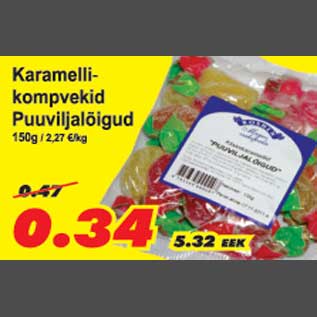 Allahindlus - Karamelli-kompvekid Puuviljalõigud