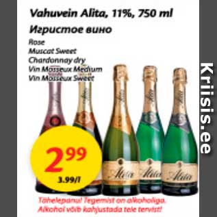 Allahindlus - Vahuvein Alita, 11%, 750 ml