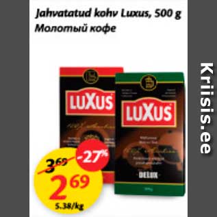 Allahindlus - Jahvatatud kohv Luxus, 500 g