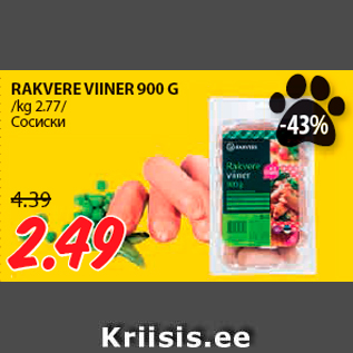 Allahindlus - RAKVERE VIINER 900 G