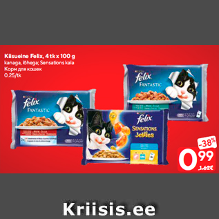 Allahindlus - Kiisueine Felix, 4 tk x 100 g