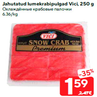 Allahindlus - Jahutatud lumekrabipulgad Vici, 250 g