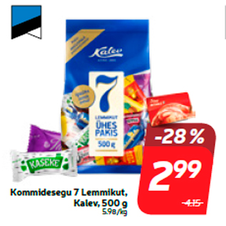 Allahindlus - Kommidesegu 7 Lemmikut, Kalev, 500 g