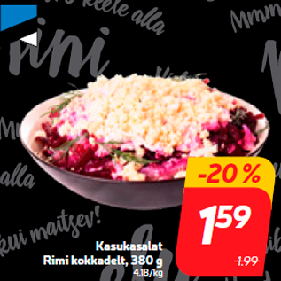 Allahindlus - Kasukasalat Rimi kokkadelt, 380 g