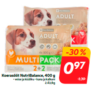 Allahindlus - Koerasööt NutriBalance, 400 g