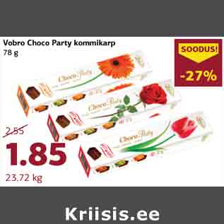 Allahindlus - Vobro Choco Party kommikarp 78 g