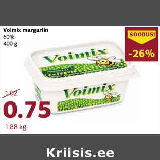 Allahindlus - Voimix margariin 60% 400 g