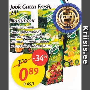 Allahindlus - Jook Gutta Fresh, 2 l