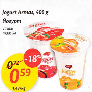 Allahindlus - Jogurt Armas, 400 g