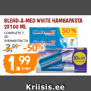 Allahindlus - BLEND-A-MED WHITE HAMBAPASTA 2X100 ML