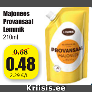 Allahindlus - Majonees Provansaal Lemmik 210 ml