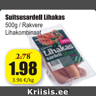 Allahindlus - Suitsusardell Lihakas