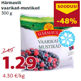 Allahindlus - Härmavili vaarikad-mustikad 300 g