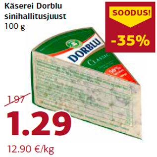 Allahindlus - Käserei Dorblu sinihallitusjuust 100 g