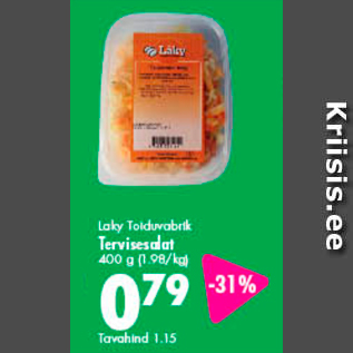 Allahindlus - Laky Toiduvabrik Terviselat 400 g